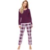 Merry Style MS10-168 Women’s Pyjamas - Wine Checked, size: l