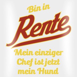 Cushion 40 x 40 cm Decorative Cushion - Bin in Rente - Mein einziger Chef ist jetzt mein Hund | Retirement Gift for Dog Lovers | Gift Idea for Retirement for Dog Owners | Gift for Retirees with