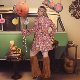 cuteDIY Plus Size Hippie Costume Women's Clothing