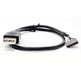 MICRO CONNECTORS, Inc. USB 2.0, IDC 5 Male (Single Row) to USB A Male (Used to Connect Devices Designed to Plug Into USB Motherboard Header Pins to an External USB 2.0 Connector) (MSP-IDC5USBA)