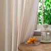 AIDUOMAER Faux Linen Beige Sheer Curtains 92 Inches Long 2