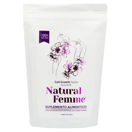 Cell Growth Factor - Natural Femme, mezcla enriquecida con Inositol, Magnesio, Vitamina D3, suplemento alimenticio para la salud femenina, sabor Fresa, Maca, Ginseng y vitaminas 250g 100% natural