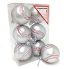 PEPPERLONELY Baseball Shatterproof Sports Ball Ornaments/Decorations, Set of 6PC, 65mm