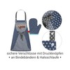 Emily´s Check Chef's Hat + Kitchen Apron + Oven Glove