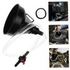 Gatuida 1set Long Flexible Oil Funnel Kit Valve Switch for