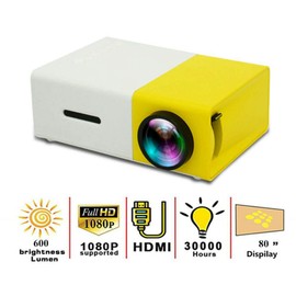 Vogueingtool YG300 Mini Pocket Projector, 1080P LCD Portable 600 Lumens Home LED Media Player