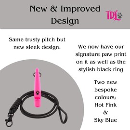 TDL Gun Dog Training Whistle with Lanyard - Dog Whistle with Loud, Solid Tone & Far Reaching Sound - Ideal High-Frequency Long-Distance Dog Recall Whistle for Most Breeds - Hot Pink