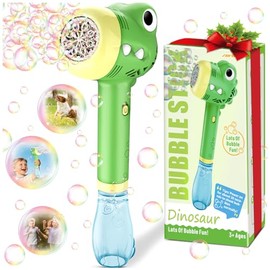 Dinosaur Bubble Toys Wand for Kids: Outdoor Toys for Toddler Boys & Girls - Garden Yard Party Bubble Fun - Automatic Bubble Maker Gift Idea