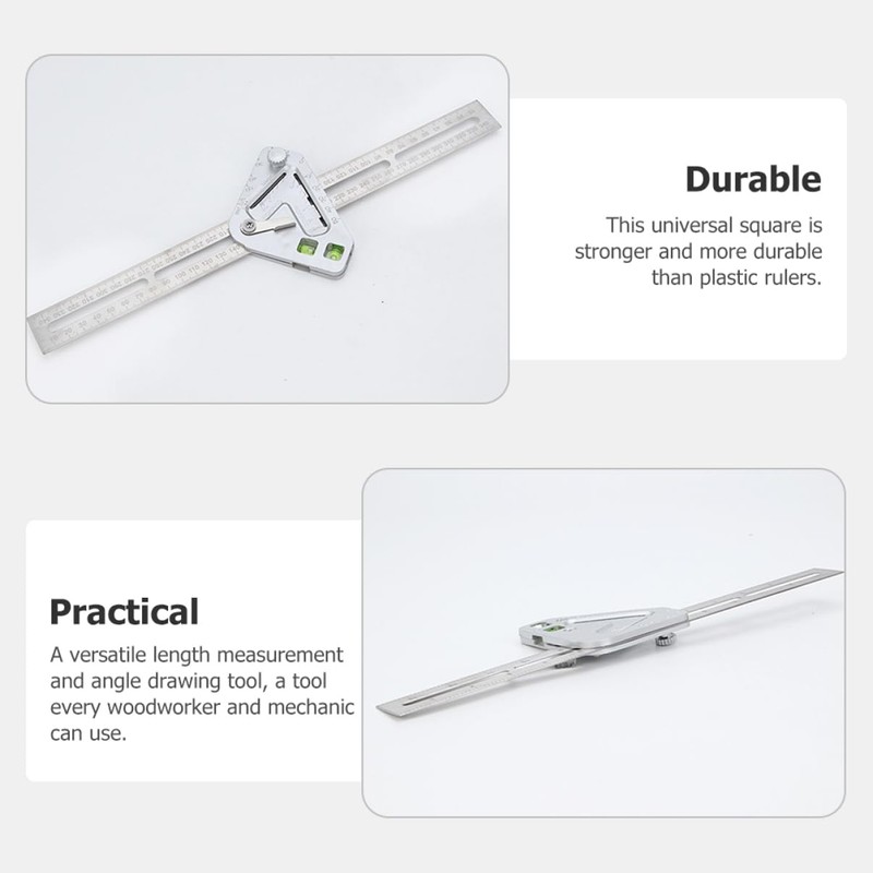 Operitacx Combination Square Tool Multifunctional Angle Ruler for Woodworking Durable