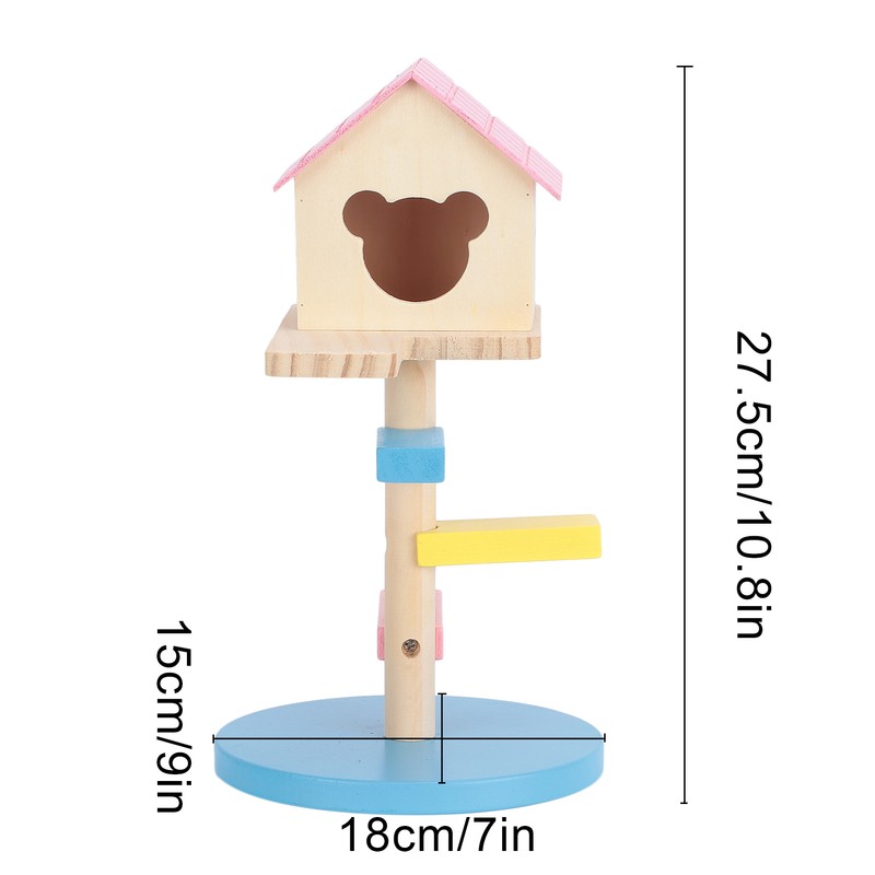 Hamster Loft Toy Wooden Durable Odorless Hamster House Climbing Ladders