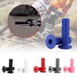Hlyjoon Handlebar Grips 7/8 Inch / 22 mm 1 Pair Motorcycle Rubber Grips Universal Handgrips Left Right Non-Slip for Motorcycle Bikes Dirt Bike Handlebars, Black