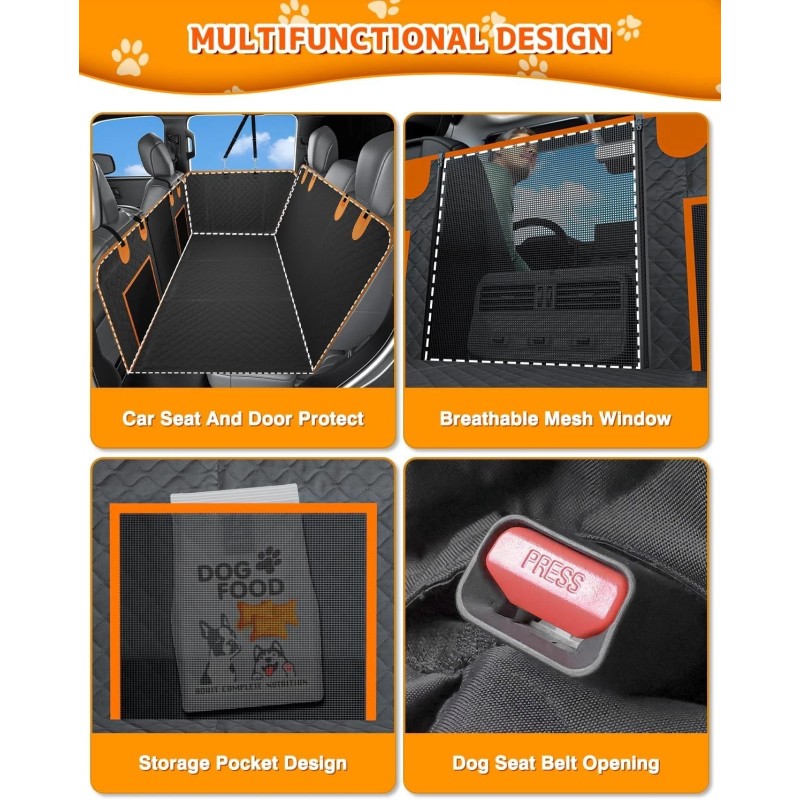 Instraella Back Seat Extender for Dogs, Dog Car Seat Cover