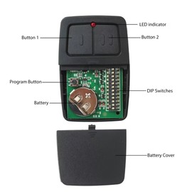 WELURE 2x Garage Door Opener Remote with 2-Button for Chamberlain Green 1993-1996