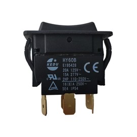 HY60B ON-OFF-ON Pushbutton Switches 125/250V 20/15A 6-Pins