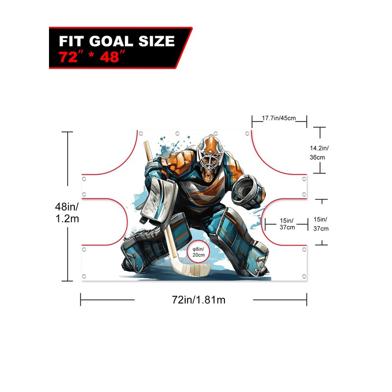 kasifei 6' x 4' Hockey Net Goalie Target - Shooter