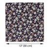 Kebocis Pañuelo cuadrado con bolsillo floral para hombre, Azul Marino
