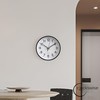 Clockswise Black 8-in Analog Clock Silent, Non-Ticking for Wall, Office