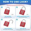 sourcing map Combination Padlock, 8-Digit Push Button Padlock 4-Position Locking