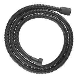 GROHE VitalioFlex Metal Long-Life - Shower Hose 1.5 m (Tensile Strength 75 kg, Pressure Resistance Up to 16 Bar, Heat Resistance 75°C, Universal Connection G 1/2'' x 1/2''), Velvet Black, 27502KS1
