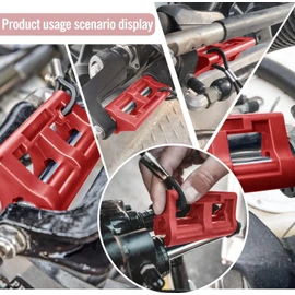 4 Inch Outboard Motor Steering, Hydraulic Stabilizer for Trailering, Motor Transport Security, ABS Material (RED)