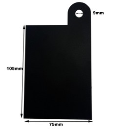 Motorcycle Inspection Sticker Board, 304 Stainless Steel, 3 x 4.25 inches, Black Coating