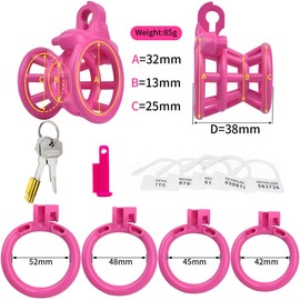 Pink Men's Fish Basket Shaped Protection Cage - 3D Printed Gym Cage - 1 Piece A316 (pink)