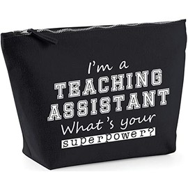 Hippowarehouse I'm A Teaching Assistant What's Your Superpower? printed make up cosmetic wash bag 18x19x9cm