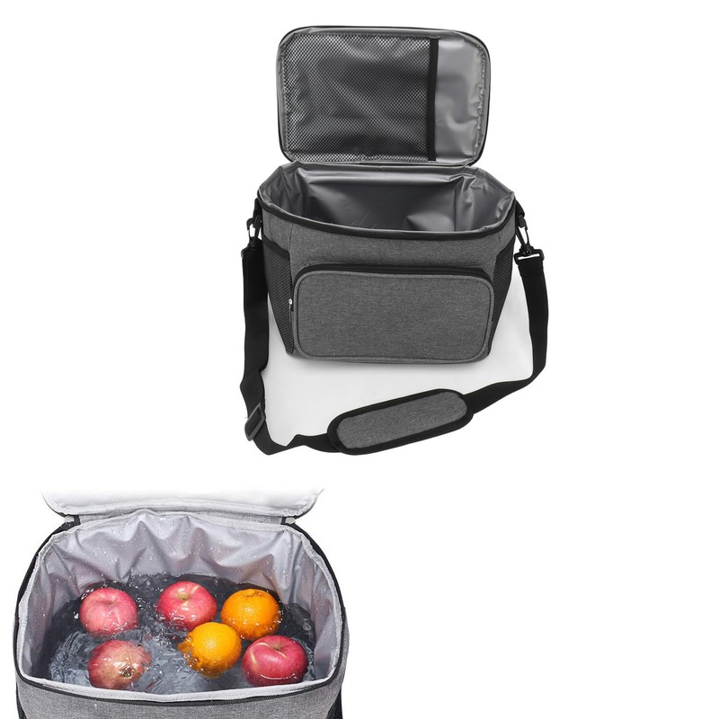 Lunch Bag 10L Collapsible Adjustable Strap Leakproof Portable Handle Insulated