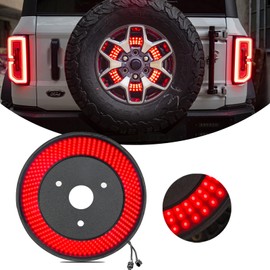Riasdy Spare Tire Brake Light for Ford Bronco 2021 2022 2023 2-Door & 4-Door Third Brake Light Plug & Play Red LED Wheel Light Rear Light for Ford Bronco Accessories