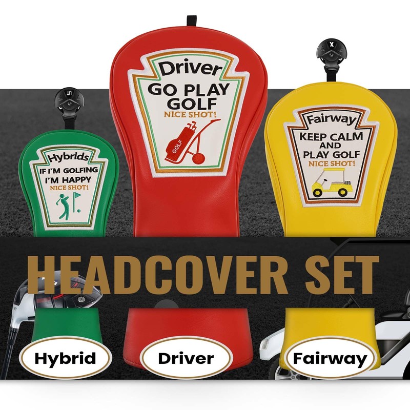 Craftsman Golf Funny Golf Club Head Covers, Driver 3 5