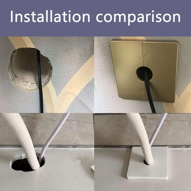 2Pcs Durable Pipe Wall Covers Shower Pipe Covers Plastic Split