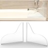 2Pcs Shower Splash Guard,Self-Glue Shower Splash Guard for Bathtub, Integral