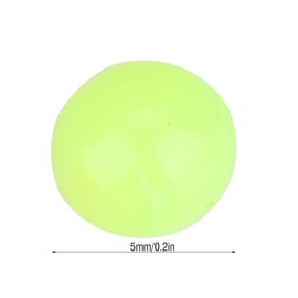 Nikou Pearl Fishing Bait - 1000 Pieces Plastic Round Beads Fishing Tackle Bait Tools Reusable for Night Fishing or Deep Sea Fishing