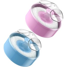 2 Piezas Tauro De Polvo Soplo De Polvo Compacto Soplo De Polvo Facial Recipiente De Polvos Sueltos faciales de bebé Recipiente De Talco Para Bebés... 
