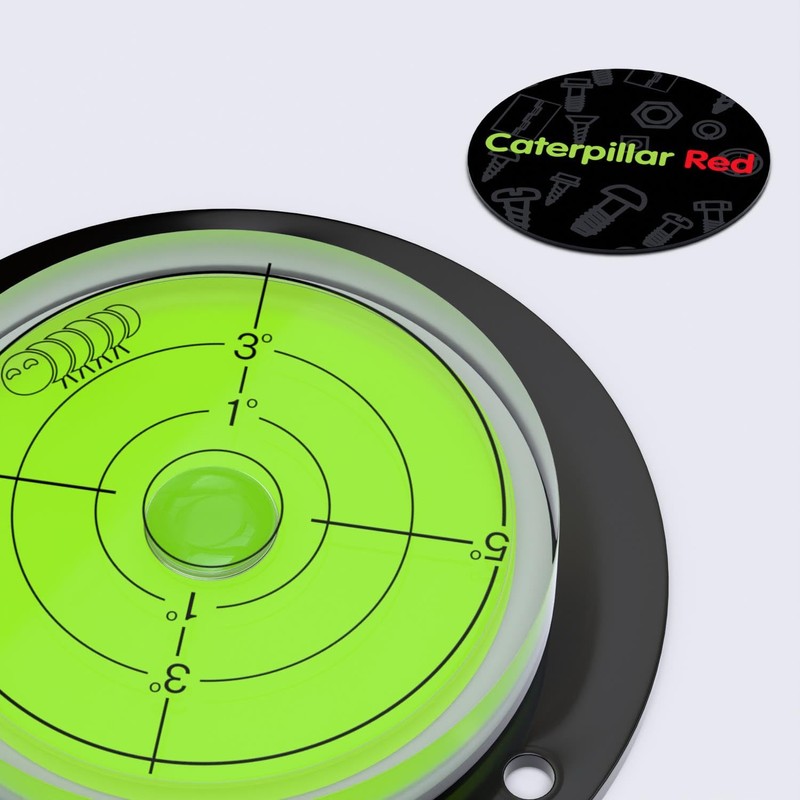 Flanged Circular Angle Large Spirit Bubble Level (Green Liquid) 80mm