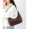 NIUEIMEE ZHOU Crescent Shoulder Bags for Women Vegan Leather Hobo