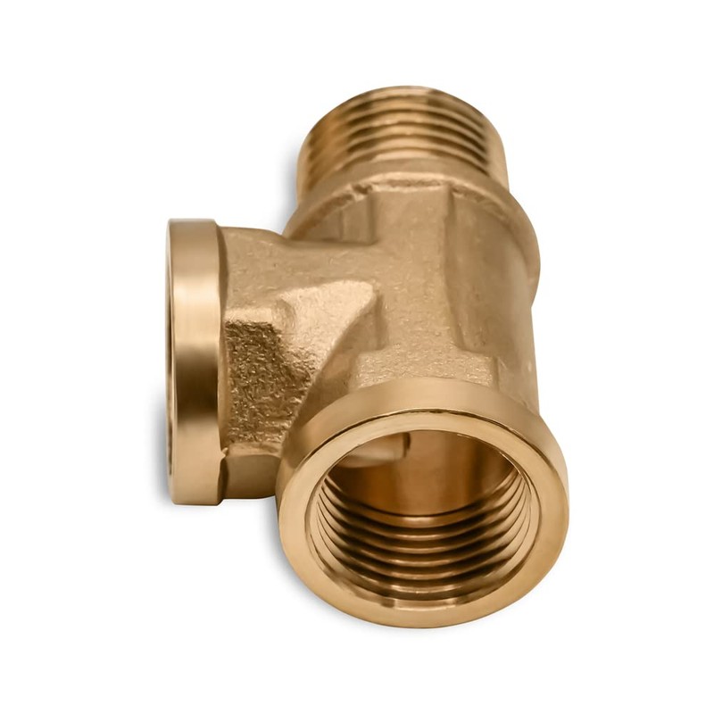 T Adapter 1/2 inch Female Pipe Thread Adapter Fittings Brass