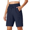 Ksmien - Pantalones cortos cargo para mujer, de secado rápido,