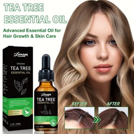Rosemary Oil for Hair, Tea Tree Essential Oil, Tea Tree Oil, Therapeutic Grade Aromatherapy Oil, Rosemary Oil for Hair Growth, Tea Tree Oil, Organic Natural Pure, 30 ml, for Damaged, Dry or Rough Hair