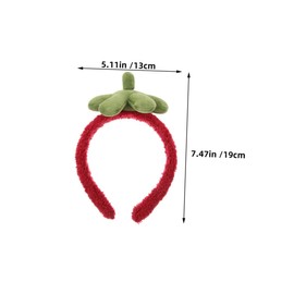 Healvian 3pcs Cute Strawberry Headbands For Face Wash Makeup And Home Use Wide Edge Hair Hoops With Fun Cartoon Design For Skincare And Daily Wear