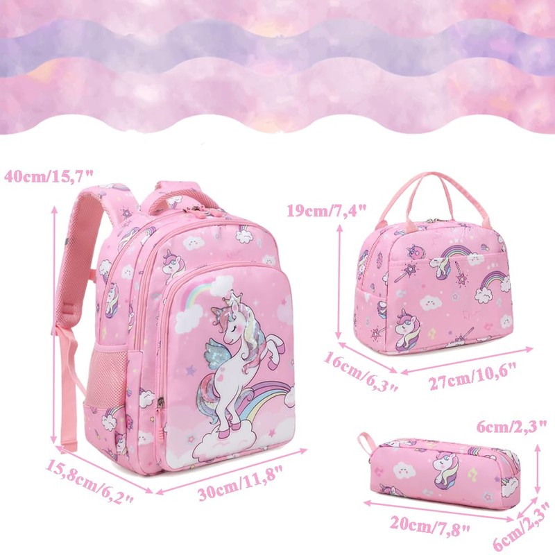 Unicorn Backpacks for Children Girls Primary School Backpack Cute Children's