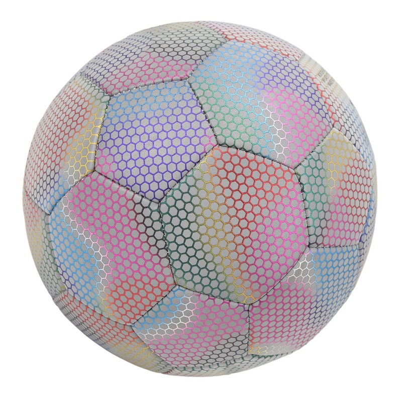 Soccer Ball PU Size 5 Light Color Reflective Glowing Soccer