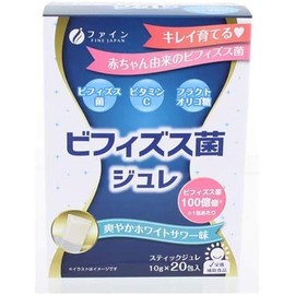 Fine Japan Clean and Refreshing White Sour Flavor Bifidobacterium Jelly Fine, Refreshing White Sour Flavor, 7.1 oz (200 g) (0.4 oz (10 g) x 20 Packs)