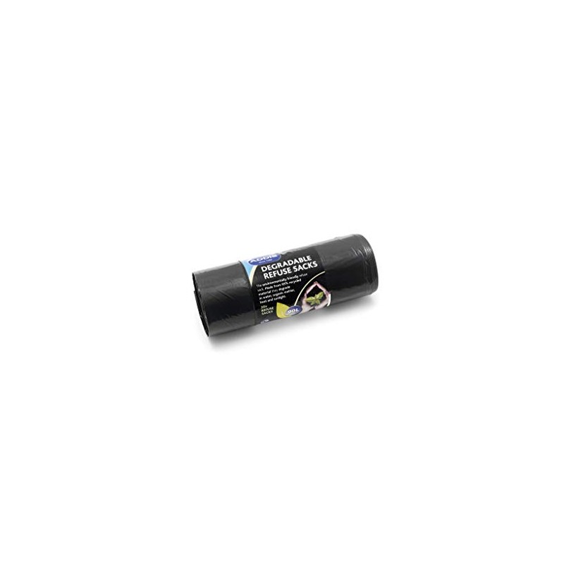 Addis 504870 90L Plastic Refuse Sacks Black, 20 Each, Single