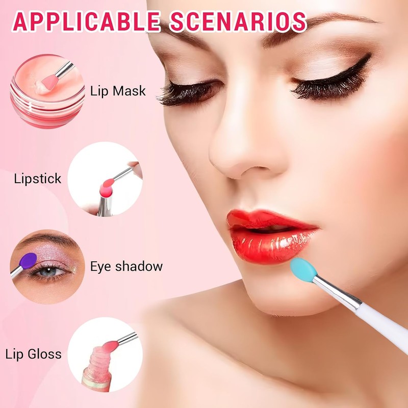 LOGJAM Cepillo Exfoliante Labial De 20 Piezas, Exfoliante Y Cepillo