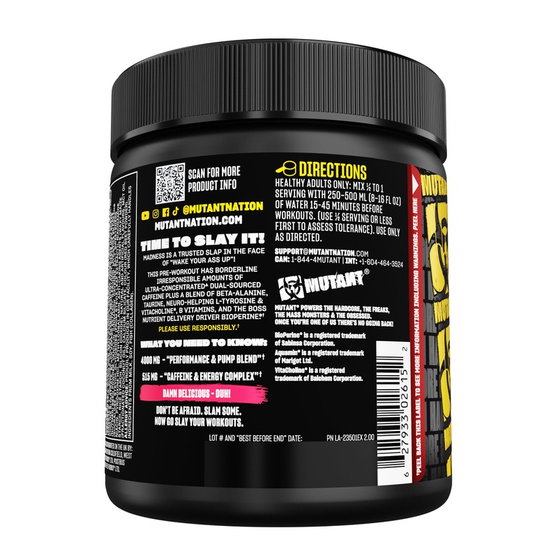 Mutant Madness | Pre Workout Powder Performance and Pump Blend