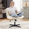 DUMOS Criss Cross Chair with Wheels, Legged Office Armless Wide