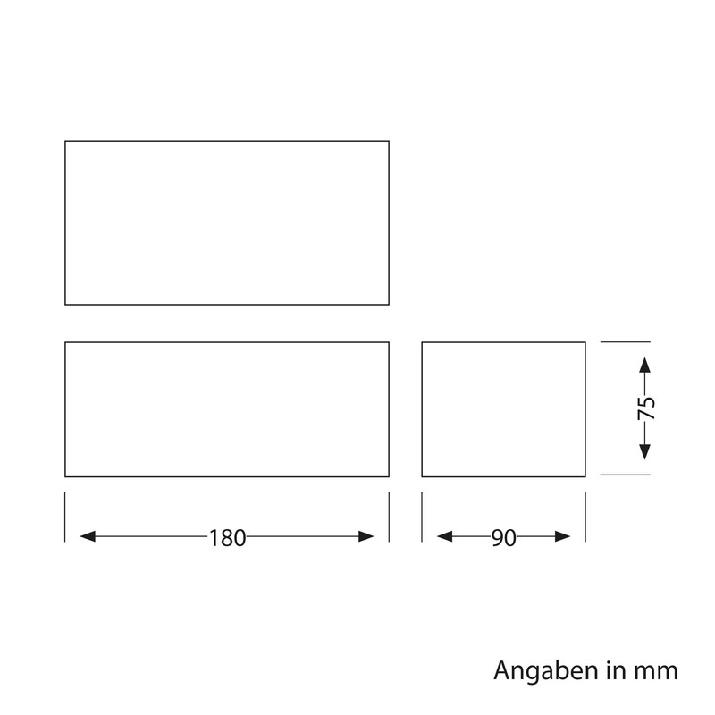 ledscom.de WAST Wall Socket for Outdoor Use, IP44, 2-Way, Anthracite,