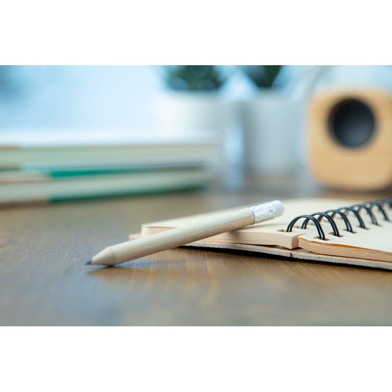 noTrash2003 Pack of 100 Mini Pencil Short with Eraser Half