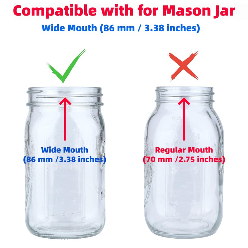 QSYZAIL 2 Pcs Juicer Lid for Mason Jar 3.38 inch